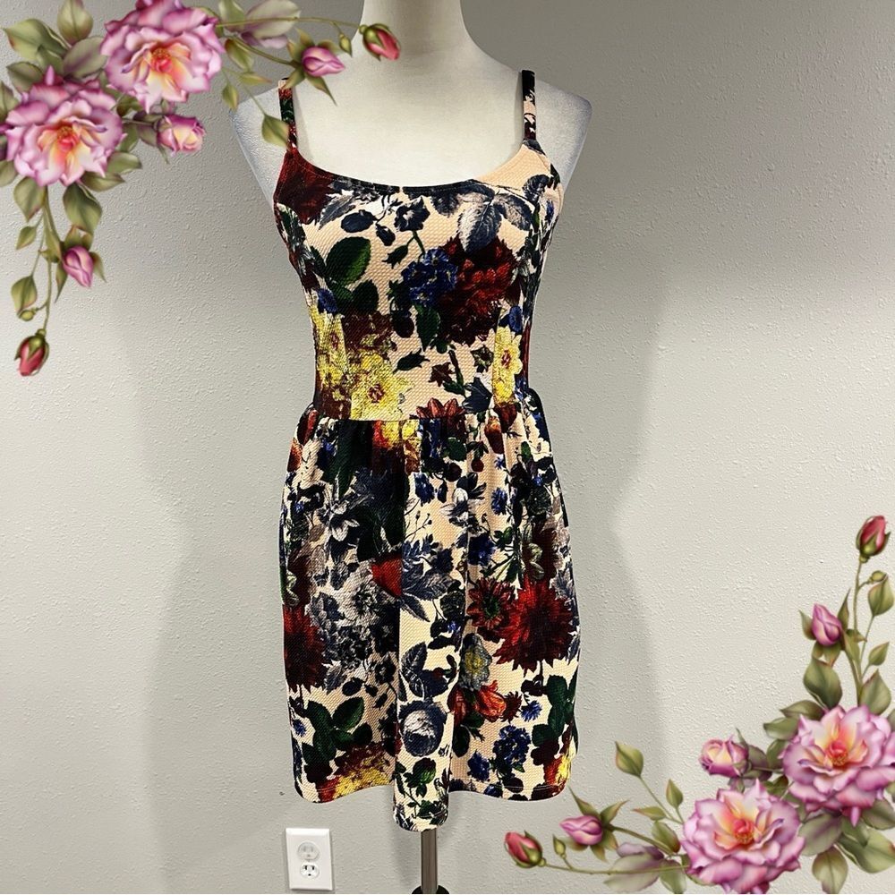 Soprano‎ Floral Print mini Dress size extra small
